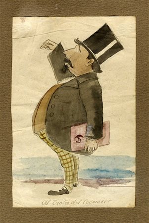 Telemaco Signorini, Al Teatro del Cocomero. Penna e inchiostro di china e...