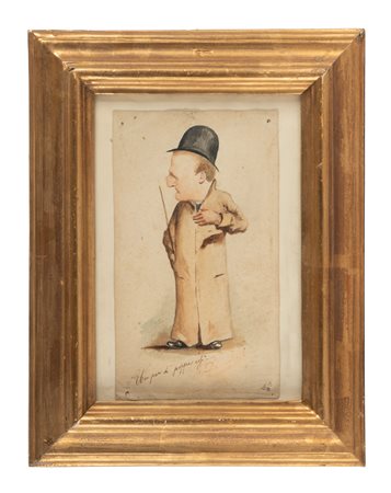 Angelo Tricca, Un par di poppe così! Penna e inchiostro di china e acquerello...