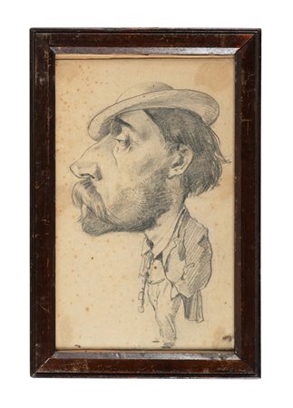 Angelo Tricca, Lotto composto di 2 caricature. Coppia di disegni, uno a...