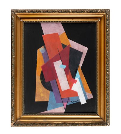 Artista cubo-futurista, Composizione cubo-futurista. Olio su tela. cm...