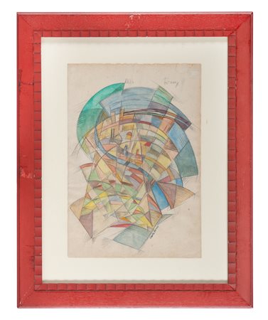 Uberto Bonetti, Firenze. Fine anni '30 del XX secolo. Acquerello, carboncino...