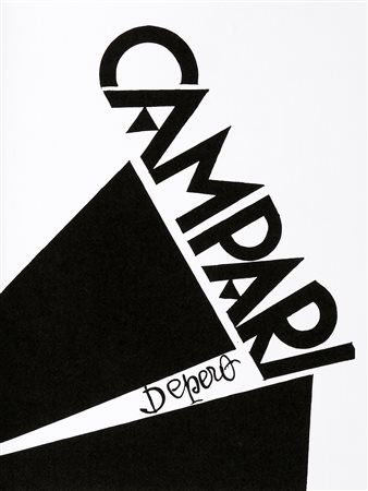 Fortunato Depero [da], Campari. Portfolio di otto stampe. Giclée. mm 400x300...