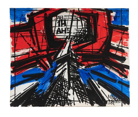 Vinicio Berti, Antagonista Multiplo. 1972. Acrilico su tela. cm 50x60....