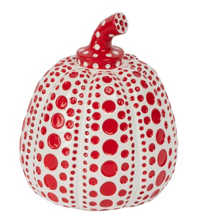 Yayoi Kusama [da], White and Red Pumpkin. 2015. Resina. cm 11x10x9. Copyright...