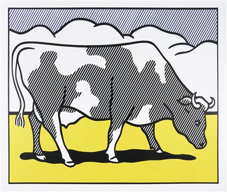 Roy Lichtestein, Cow Going Abstract (Triptych). 1982. Offset. mm 660x780 cad....
