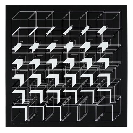 Marcello Morandini, 109 1971. Serigrafia. mm 680x680. Firmata a matita in...