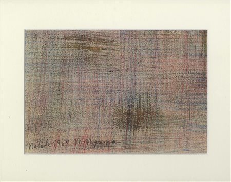 Mario Nigro [attribuito a], Senza titolo. 1962. Tecnica mista su cartone. cm...