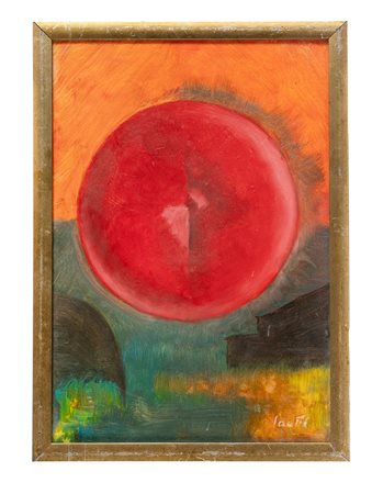 Bruno Saetti, Senza titolo. Olio su tela. cm 48,7x33,5. Firmato in basso a...