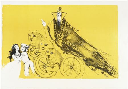 Xanti Schawinsky, Due incisioni su un foglio. Litografia fronte/retro, una di...