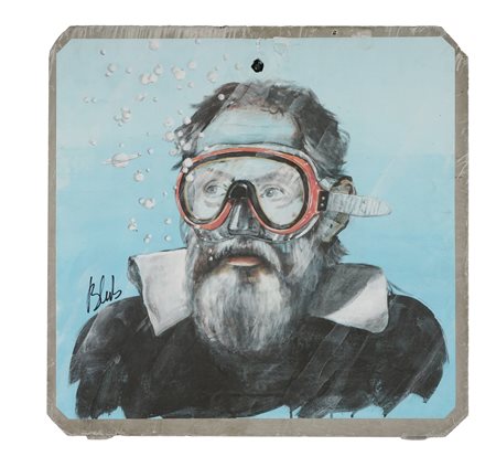 Blub, (Sub)Galileo. Offset. mm 350x355. Firma a pennarello nero in basso a...