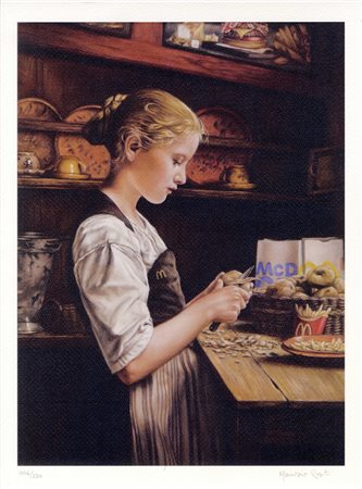 Maurizio Rapiti, L'impiegata del McDonald's. 2022. Offset. mm 361x266....