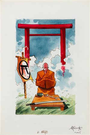 Giancarlo Caracuzzo - Tarocchi dei Samurai - Il Mago, 2005