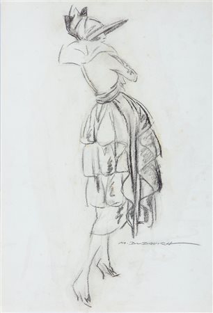 Marcello Dudovich (Trieste 1878 - Milano 1962)  - La Rinascente - Modello da sera, 1919