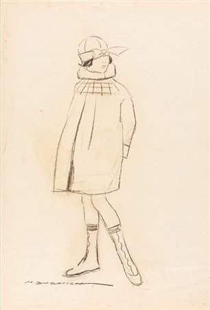 Marcello Dudovich (Trieste 1878 - Milano 1962)  - La Rinascente - Modello per fanciulla, 1919