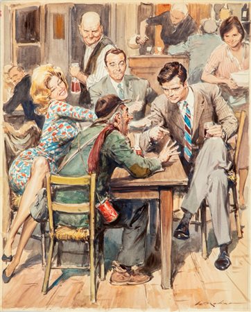 Walter Molino - Marcello Mastroianni, 60s