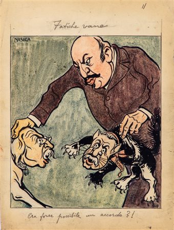 Nasica (Augusto Majani) - Fatiche vane, early 1900s