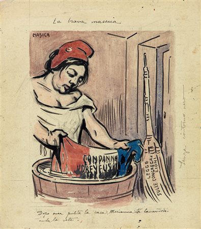 Nasica (Augusto Majani) - La brava massaia, early 1900s