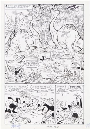 Sergio Asteriti - Topolino e il mistero dei dinosauri, 1986