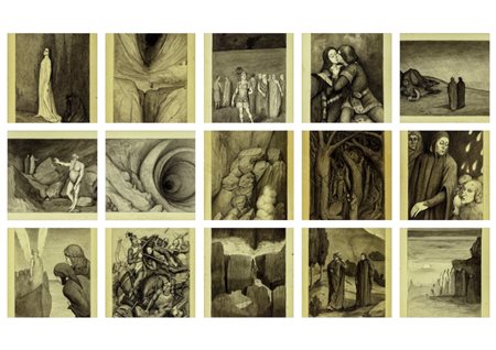 Manfredo Manfredini - Lotto composto da 30 illustrazioni originali de "La Divina Commedia", 1904-1907