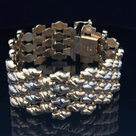 BRACCIALE IN ORO GIALLO E BIANCO