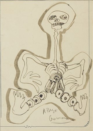 CREMONA ITALO (1905 - 1979) - SCHELETRO AFFETTATO.