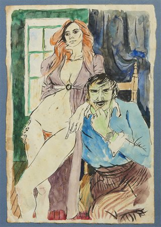 MUCCHI GABRIELE (1899 - 2002) - DOPPIO RITRATTO.