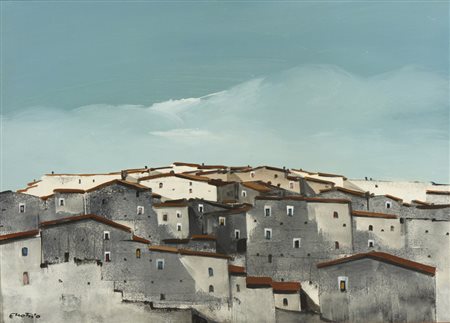 PUGLIESE ENOTRIO (1920 - 1988) - PAESE IN CALABRIA .