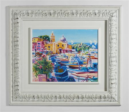 FACCINCANI ATHOS (n. 1951) - LUCE E COLORI DI PROCIDA.