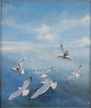 Bach, 'Senza Titolo (Gabbiani)', 1978