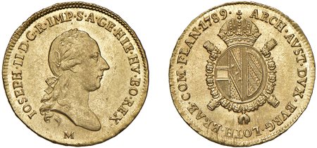 MILANO - GIUSEPPE II (1765-1790) - ½ Sovrana 1789.