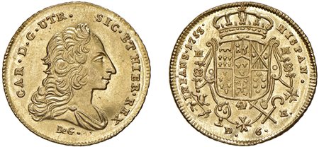 NAPOLI - CARLO DI BORBONE (1734-1759) - 6 ducati 1753.