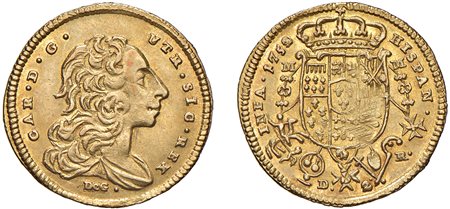 NAPOLI - CARLO DI BORBONE (1734-1759) - 2 ducati, 1752.