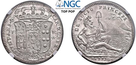 NAPOLI - CARLO DI BORBONE (1734-1759) - Mezza piastra da 60 grana, 1735.