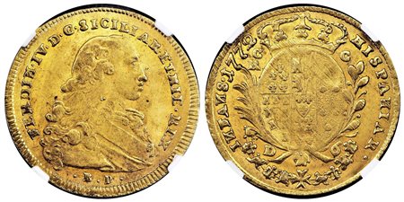 NAPOLI - FERDINANDO IV (1759-1816) - 6 ducati 1772, VIII tipo.