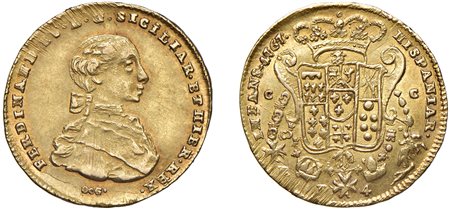 NAPOLI - FERDINANDO IV (1759-1816) - 4 ducati 1767, II tipo.