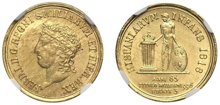 NAPOLI - FERDINANDO I (1816-1825) - 3 ducati 1818.