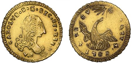 PALERMO - CARLO DI BORBONE (1734-1759) - Oncia 1751, VIII tipo.
