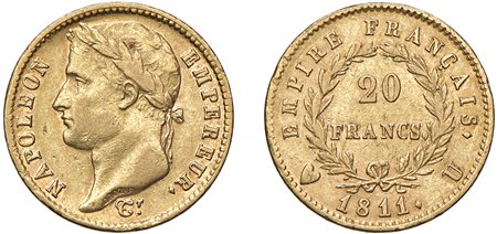 TORINO - NAPOLEONE I, Imperatore (1804-1814) - 20 Franchi 1811.
