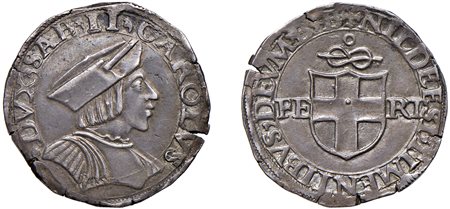 CARLO II (1504-1553) - Testone, II tipo, s.d., Bourg.
