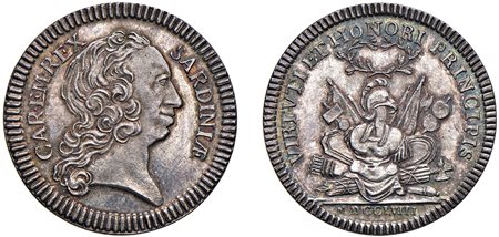 CARLO EMANUELE III, secondo periodo (1755-1773) - Gettone in argento, 1758, Torino.