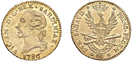 VITTORIO AMEDEO III (1773-1796) - ¼ Doppia 1786, Torino.