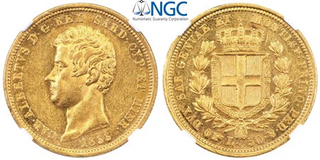 CARLO ALBERTO (1831-1849) - 50 lire 1833, Torino.