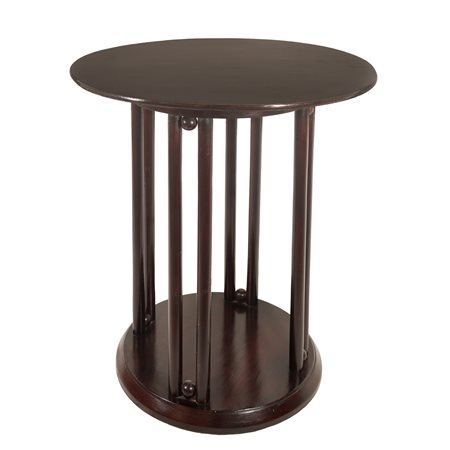 Josef Hoffman per Thonet - Tavolo rotondo "Fledermaus"  in stile Art Noveau