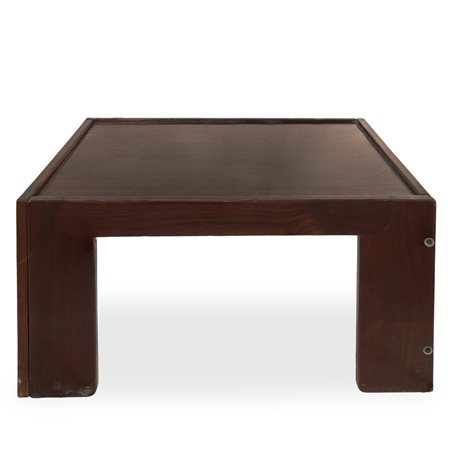 Prod. Cassina Dis. Afra e Tobia Scarpa - Tavolo da caffè in legno di mogano, 70&#39;s