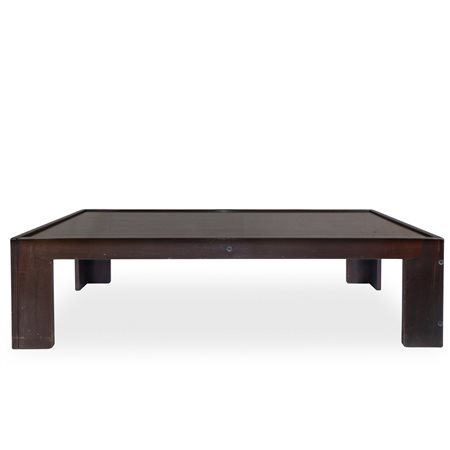 Prod. Cassina Dis. Afra e Tobia Scarpa - Tavolo rettangolare da caffè in legno di mogano