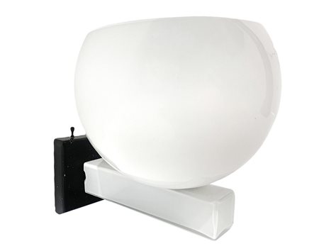 Venini - Lampada da parete in vetro lattimo, 1984