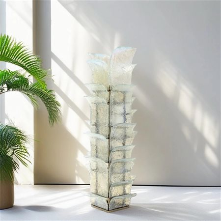 Carlo Nason per Mazzega - Lampada da terra modello Cactus in vetro opalescente , 60&#39;s