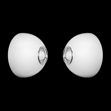 Ernesto Gismondi per Artemide - Coppia di applique in vetro da parete modello Tilos in vetro di Murano bianco lucido