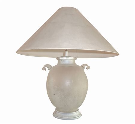 Lume da tavolo in vetro satinato