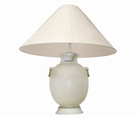 Lampada da tavolo in vetro scavo 